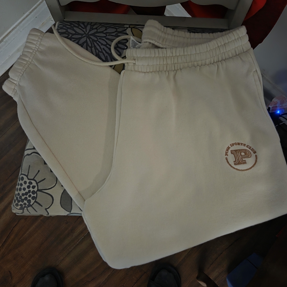 PINK Victoria's Secret Cream Joggers